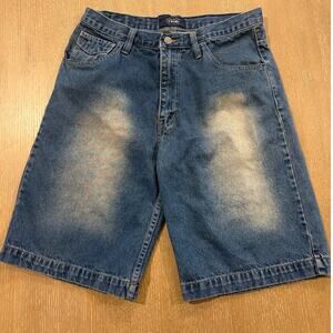 Vintage Y2K Fiend Shorts Men 34 Blue Super Baggy Denim Hip Hop Grunge Skater Y2K